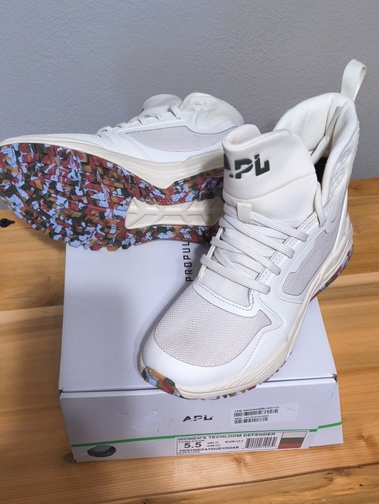APL Shoes - APL Women's White High-Top Sneakers with Multicolor Outsole